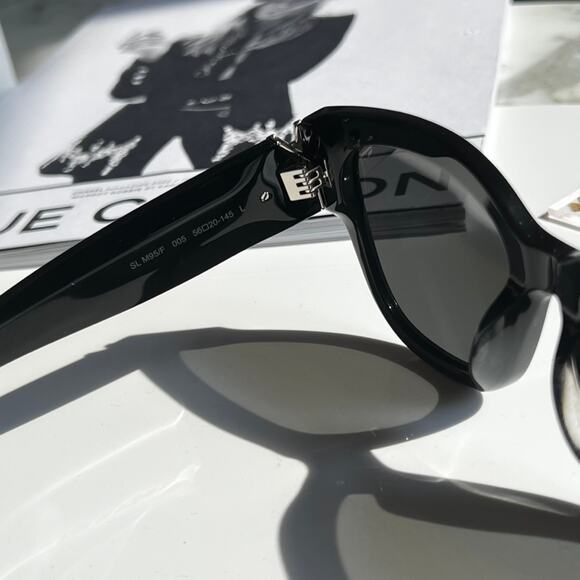 NEW Saint Laurent SLM95/F Black POLARIZED Sunglasses - Picture 8 of 11